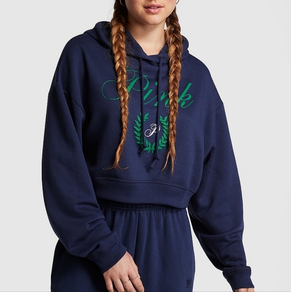 PINK Fleece‎ Crop Hoodie - Picture 2 of 5